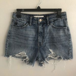 High wasted jean shorts
